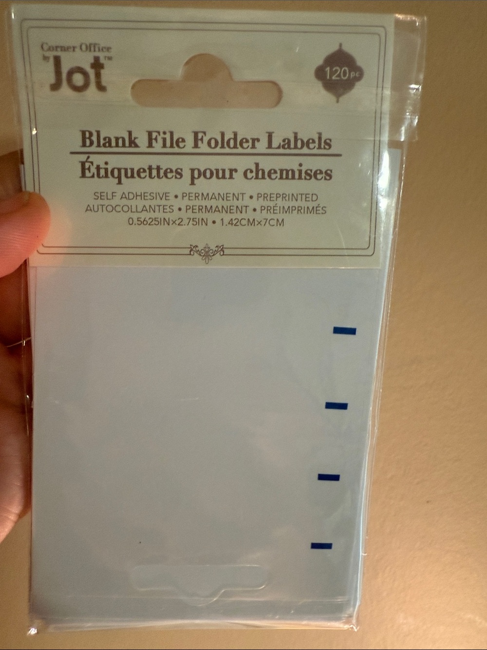 Jot Blank file folder lables only 20pc